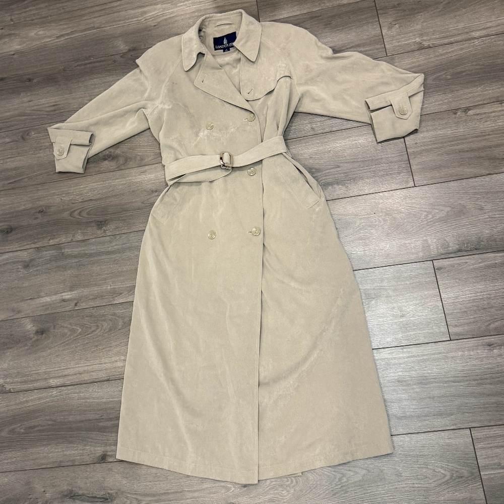 London Fog Women's Beige Trench Coat - Size 4 - Picture 4 of 7